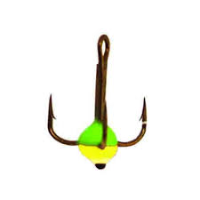 Крючок-тройник для приманок с каплей 008/GRY